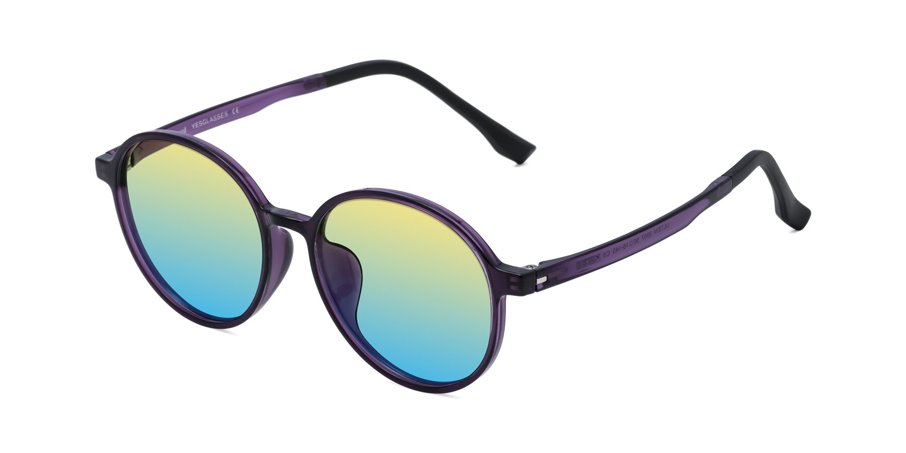 Angle of Howard in Purple with Yellow / Blue Gradient Lenses