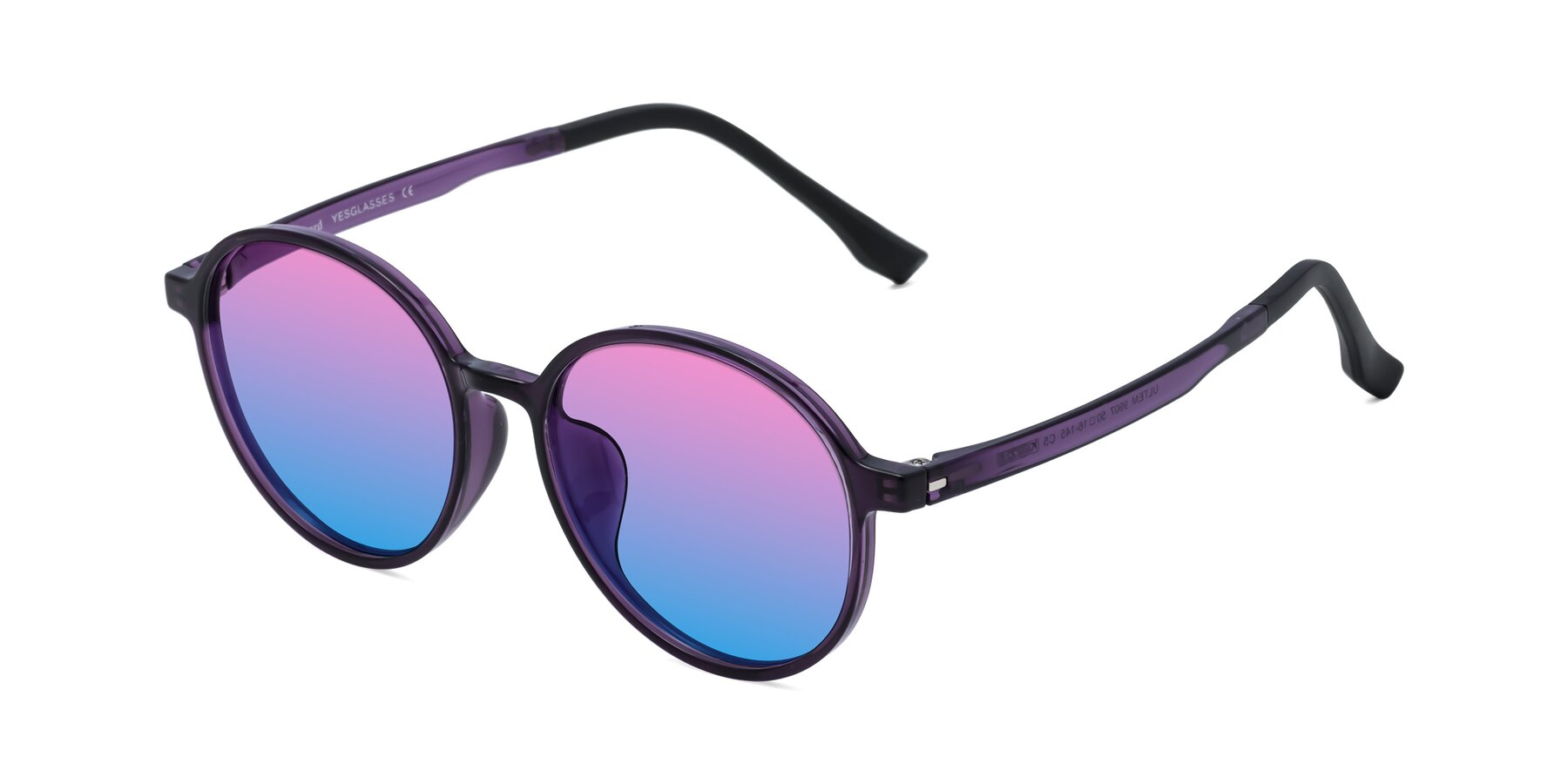 Angle of Howard in Purple with Pink / Blue Gradient Lenses