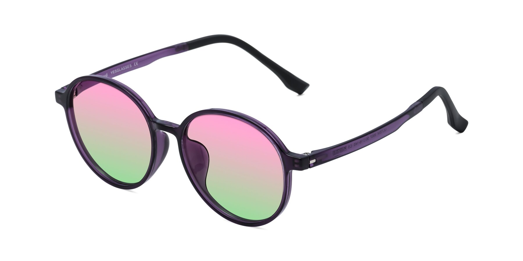 Angle of Howard in Purple with Pink / Green Gradient Lenses