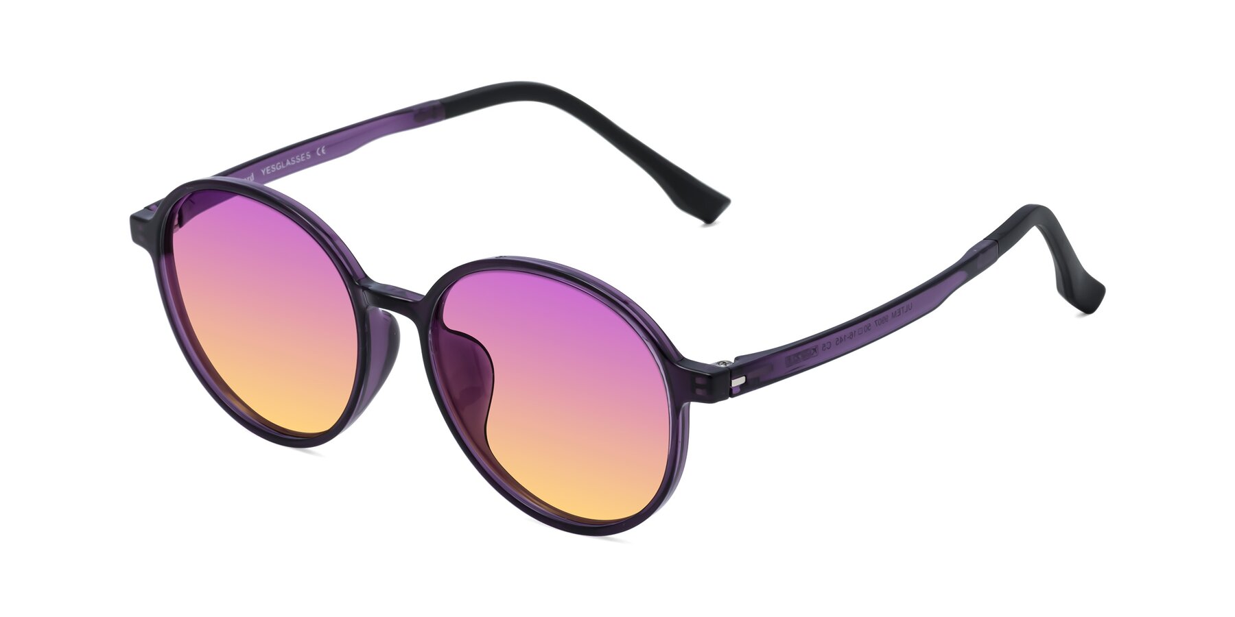 Angle of Howard in Purple with Purple / Yellow Gradient Lenses