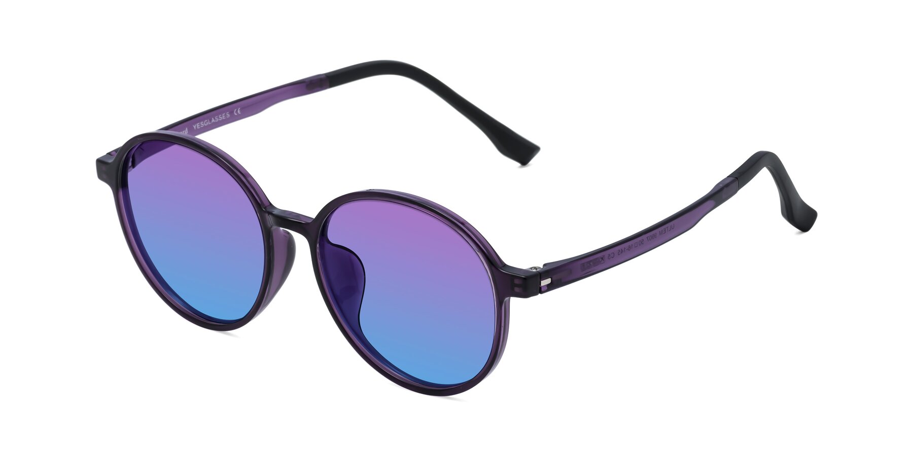 Angle of Howard in Purple with Purple / Blue Gradient Lenses
