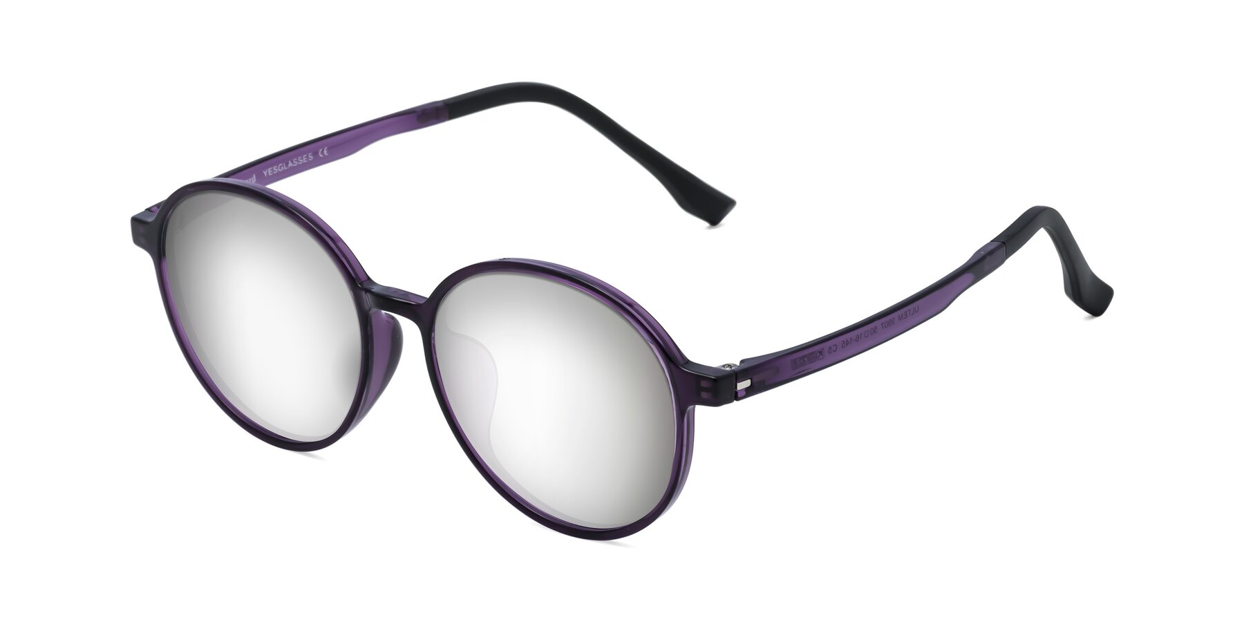 Angle of Howard in Purple with Silver Mirrored Lenses