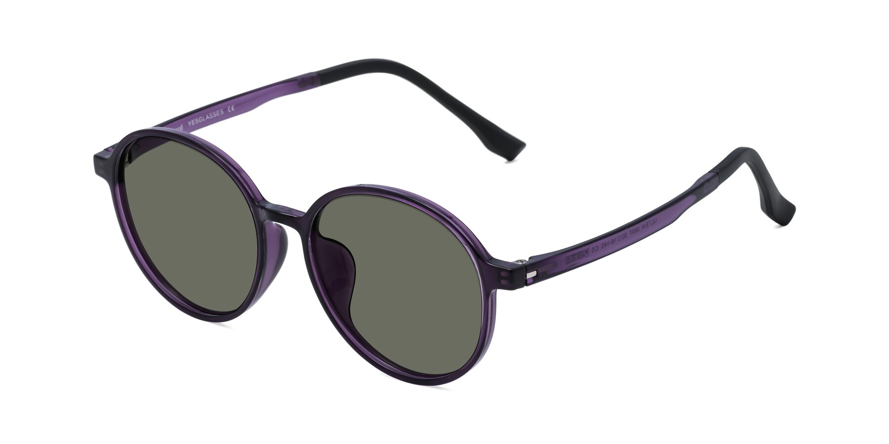 Angle of Howard in Purple with Gray Polarized Lenses