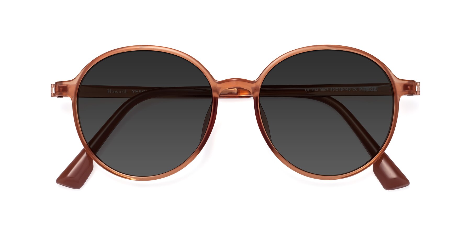 Folded Front of Howard in Coral with Gray Tinted Lenses