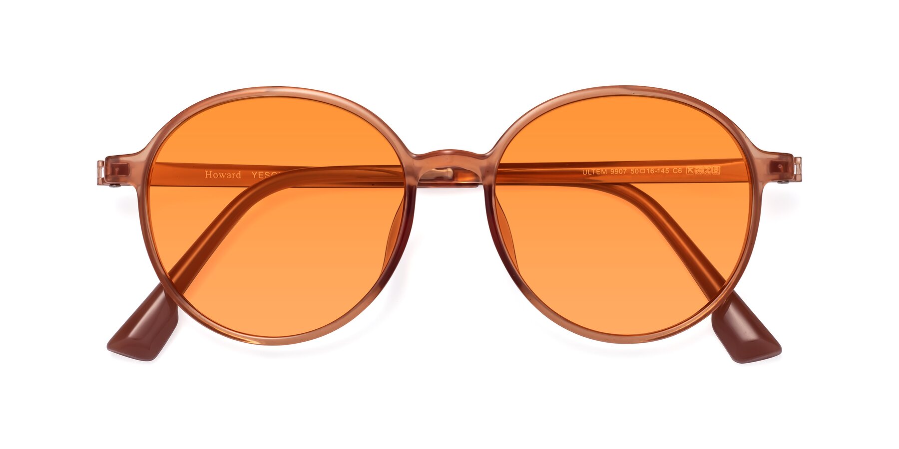 Folded Front of Howard in Coral with Orange Tinted Lenses