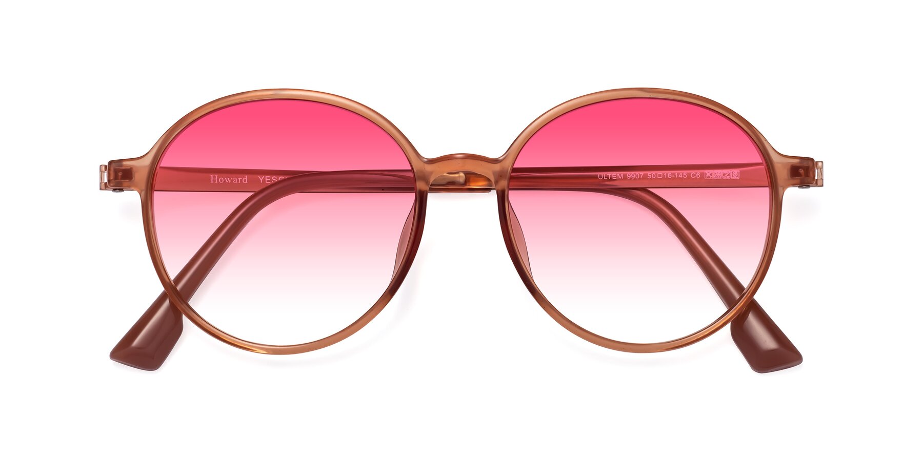 Folded Front of Howard in Coral with Pink Gradient Lenses