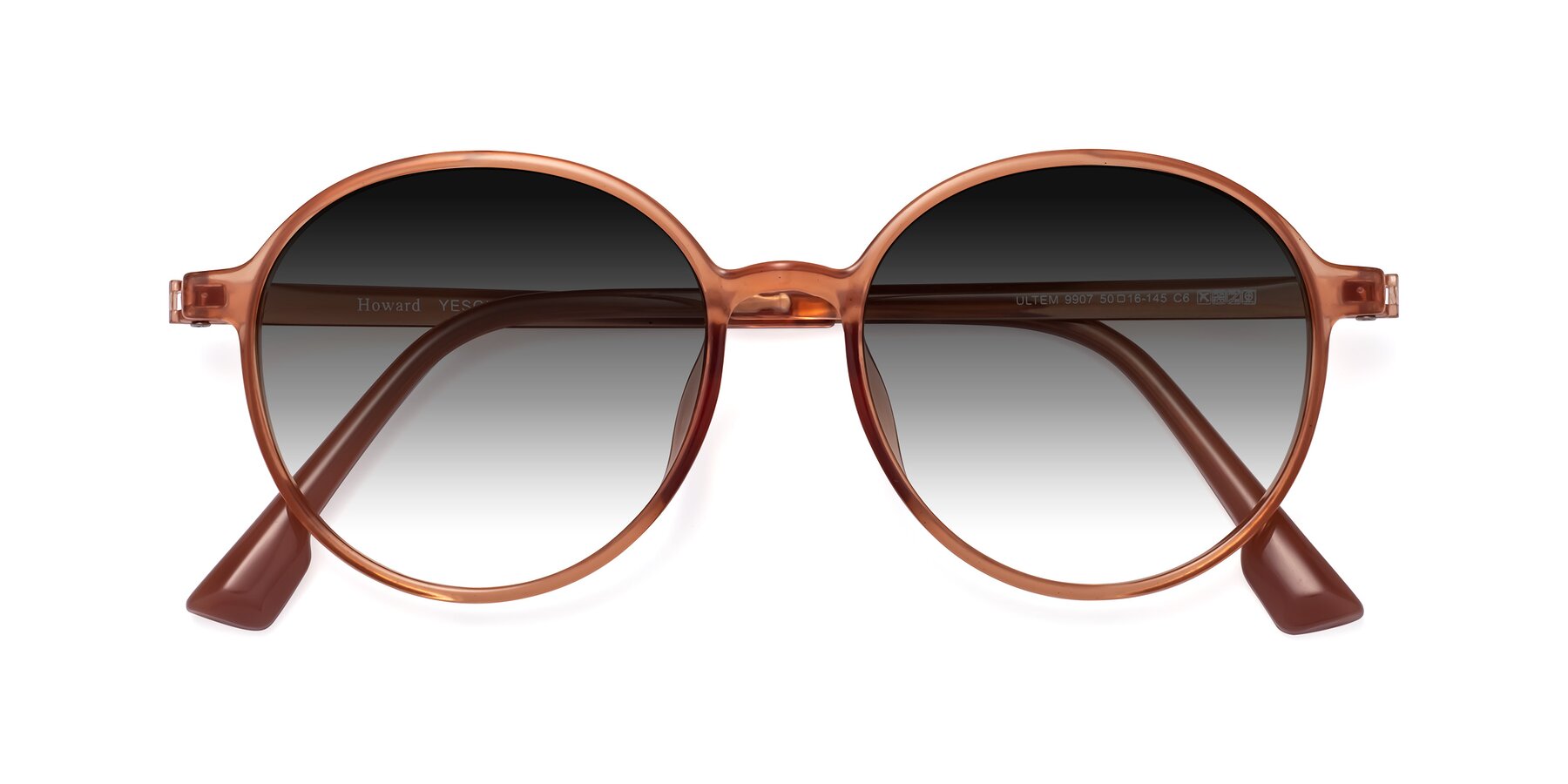 Folded Front of Howard in Coral with Gray Gradient Lenses