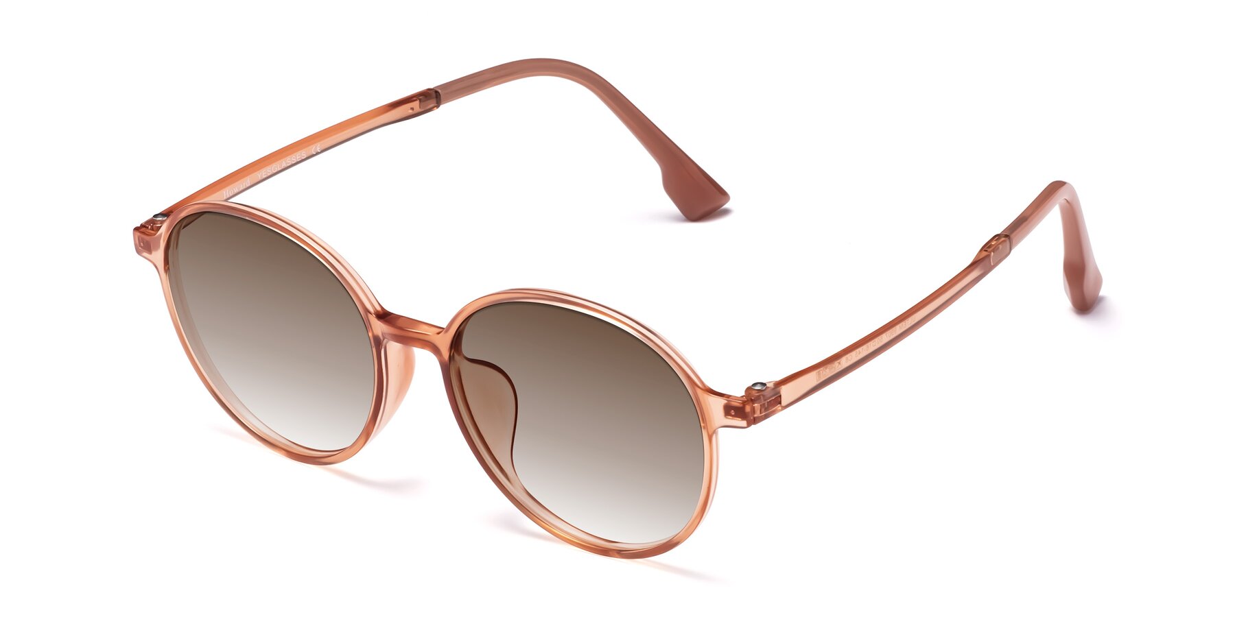 Angle of Howard in Coral with Brown Gradient Lenses
