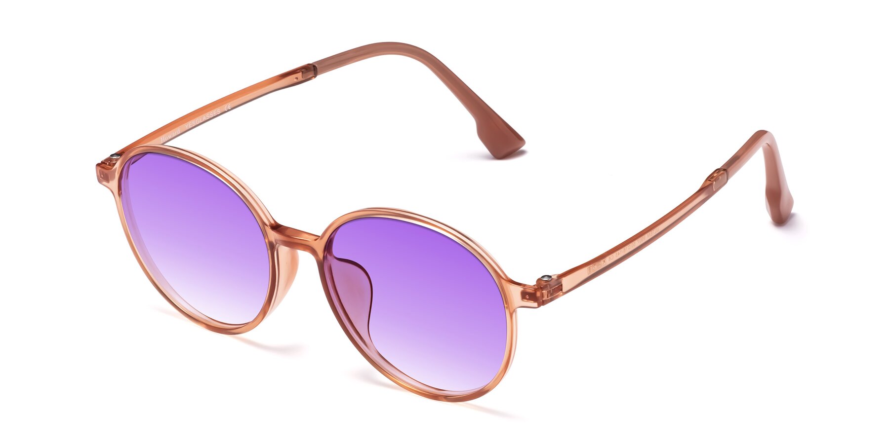 Angle of Howard in Coral with Purple Gradient Lenses