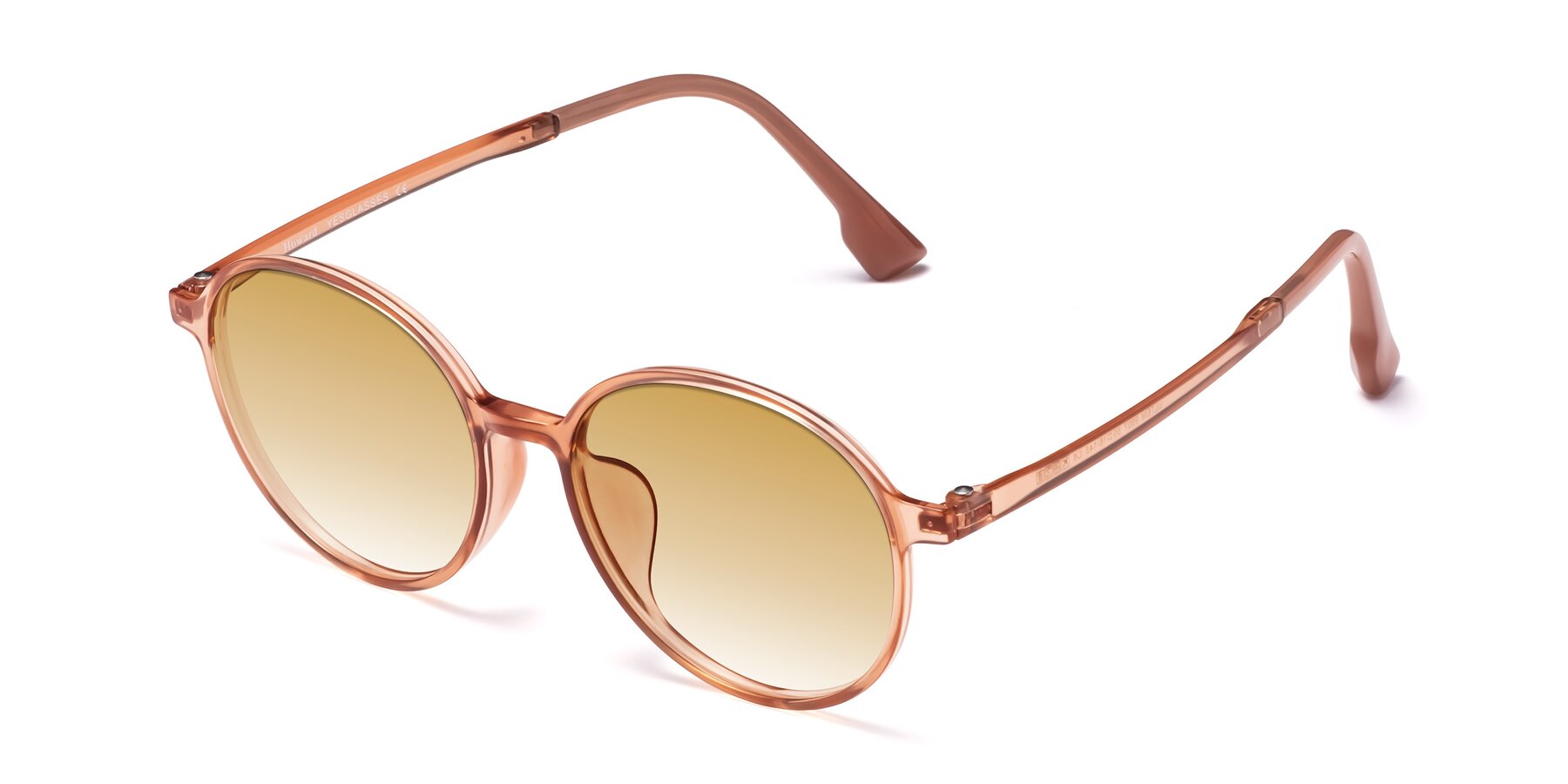 Angle of Howard in Coral with Champagne Gradient Lenses