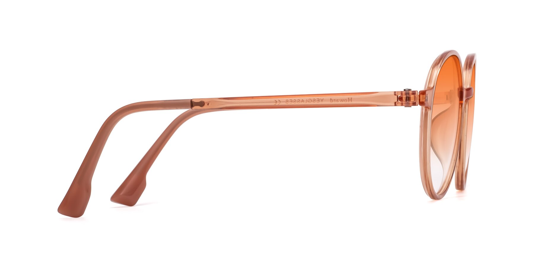 Side of Howard in Coral with Orange Gradient Lenses