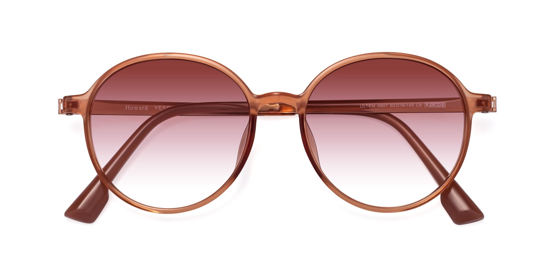 Folded Front of Howard in Coral with Garnet Gradient Lenses