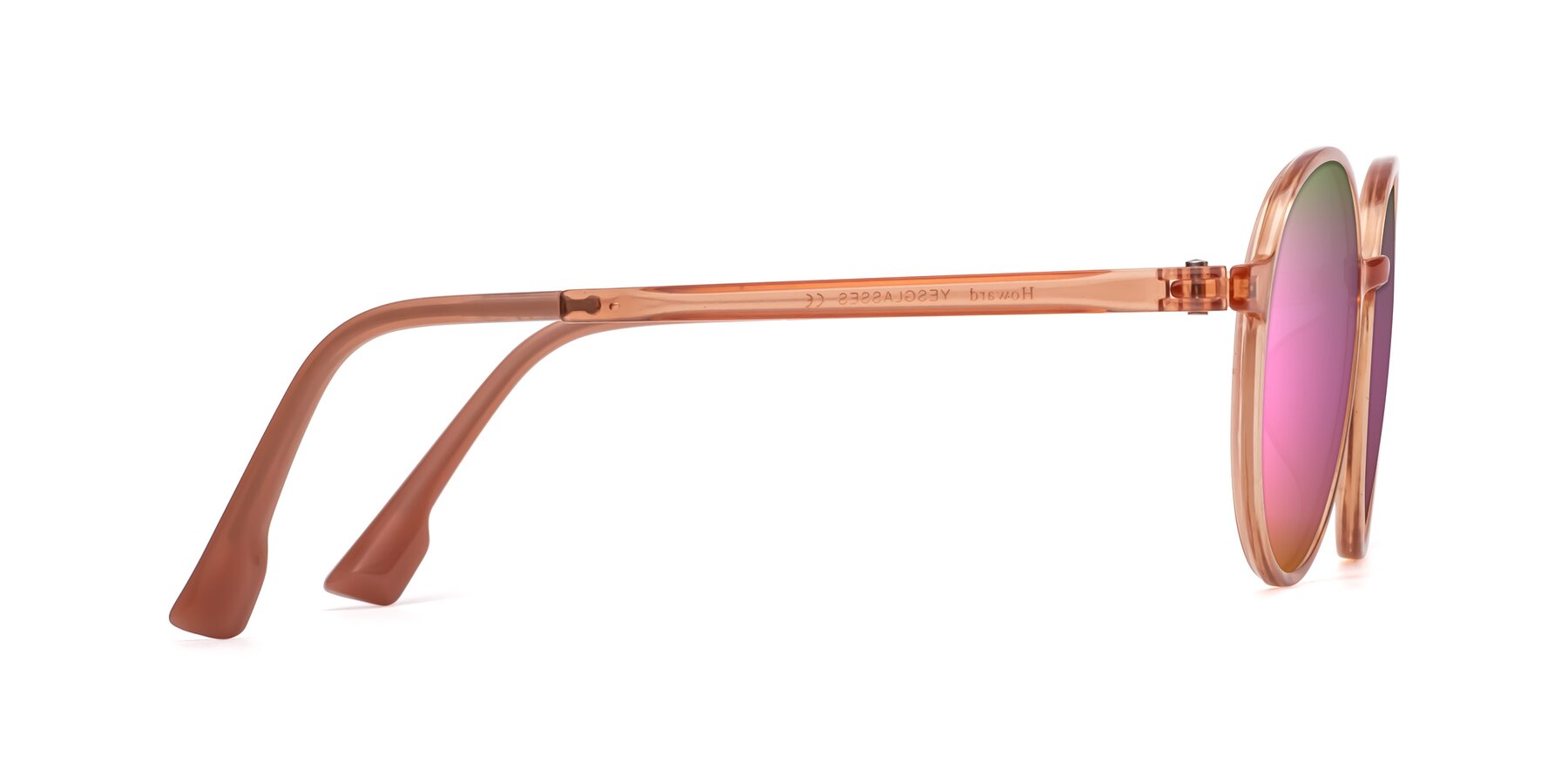 Side of Howard in Coral with Pink Mirrored Lenses