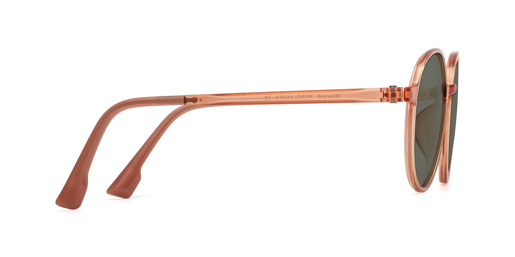 Side of Howard in Coral with Gray Polarized Lenses