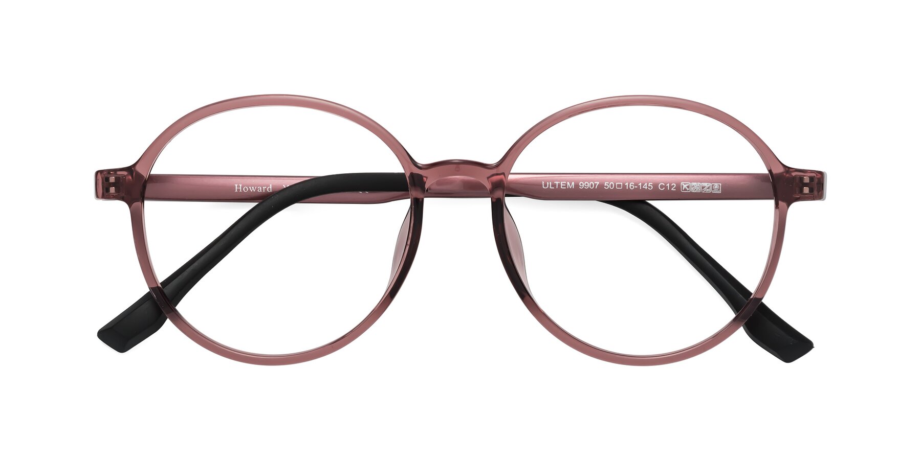 Folded Front of Howard in Burgundy with Clear Blue Light Blocking Lenses