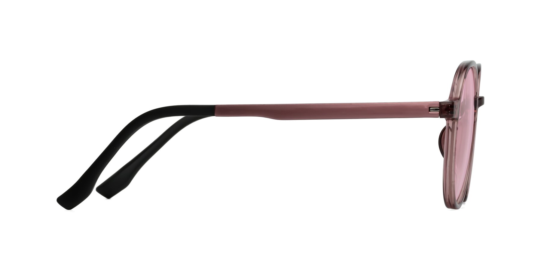 Side of Howard in Burgundy with Light Pink Tinted Lenses