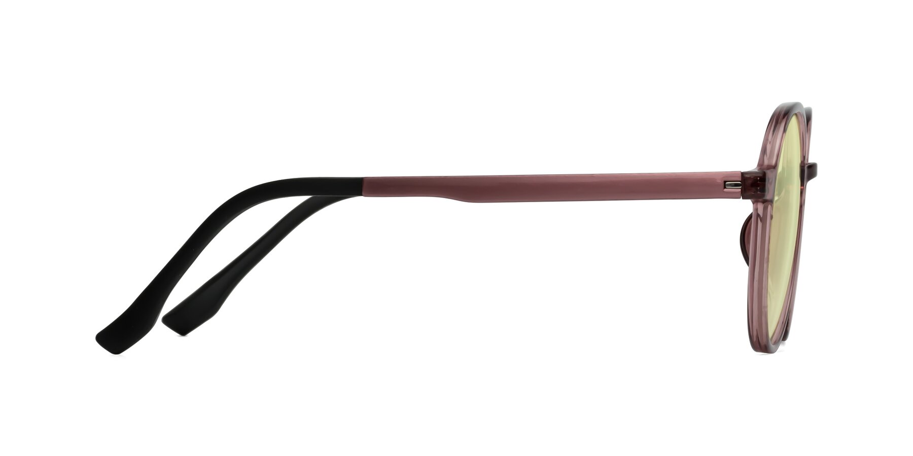 Side of Howard in Burgundy with Light Yellow Tinted Lenses