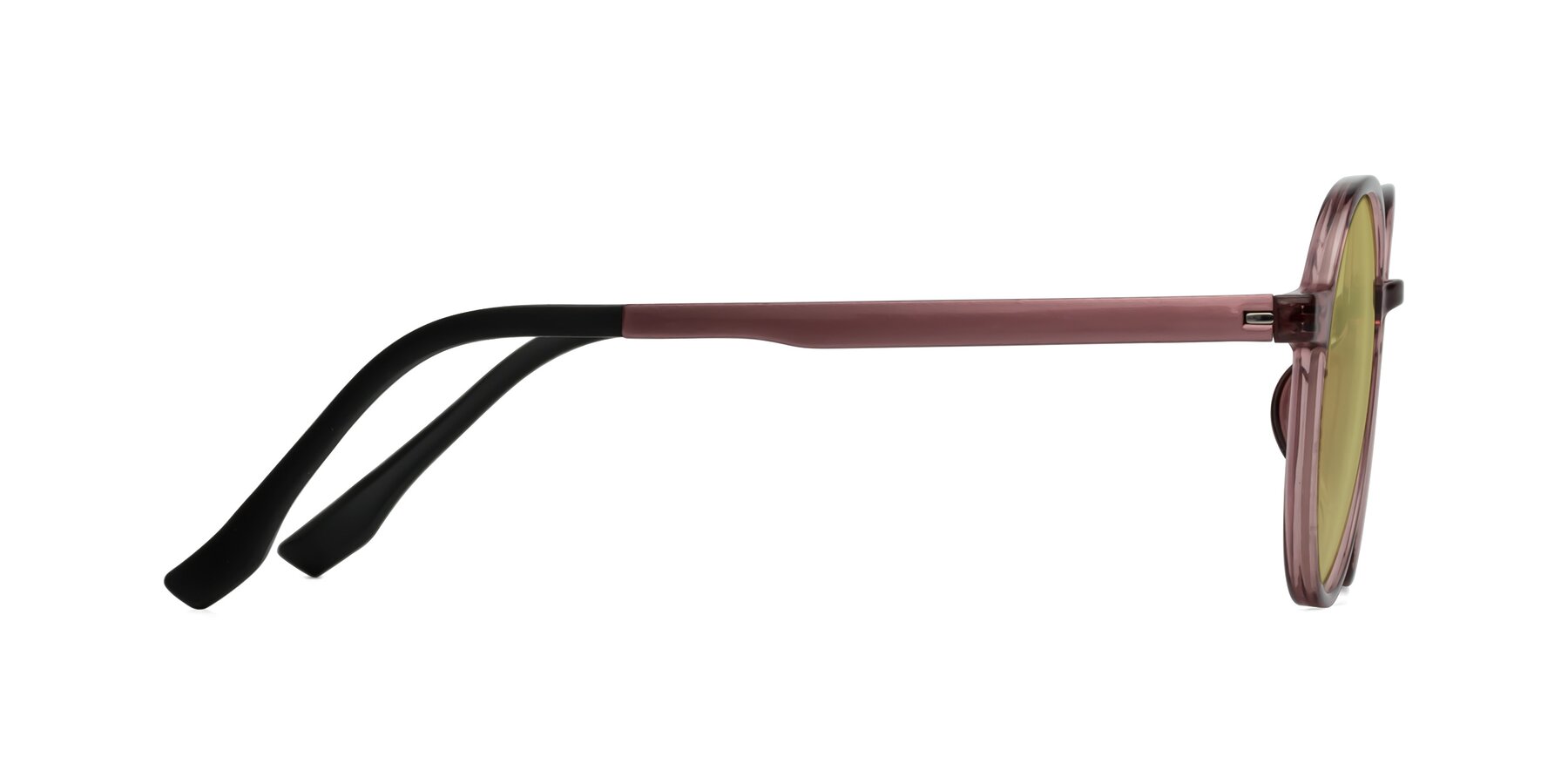 Side of Howard in Burgundy with Medium Champagne Tinted Lenses
