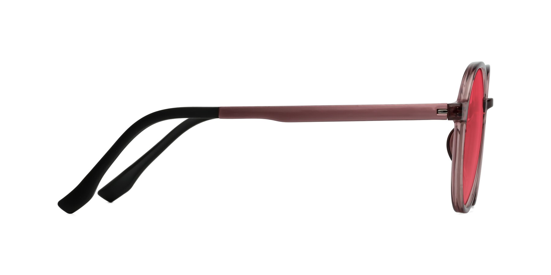 Side of Howard in Burgundy with Red Tinted Lenses