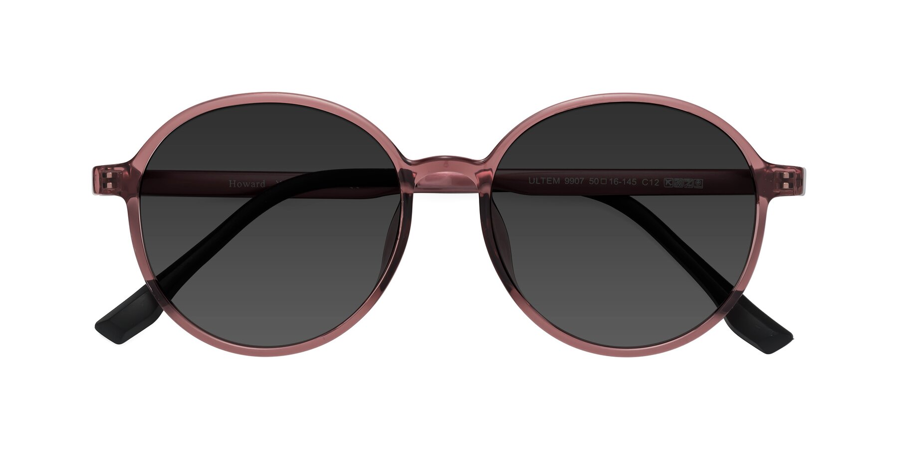 Folded Front of Howard in Burgundy with Gray Tinted Lenses