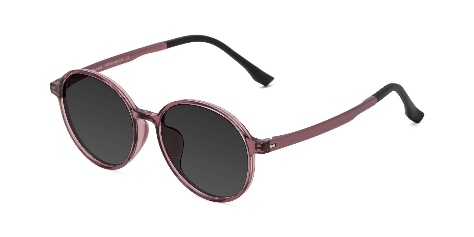 Angle of Howard in Burgundy with Gray Tinted Lenses