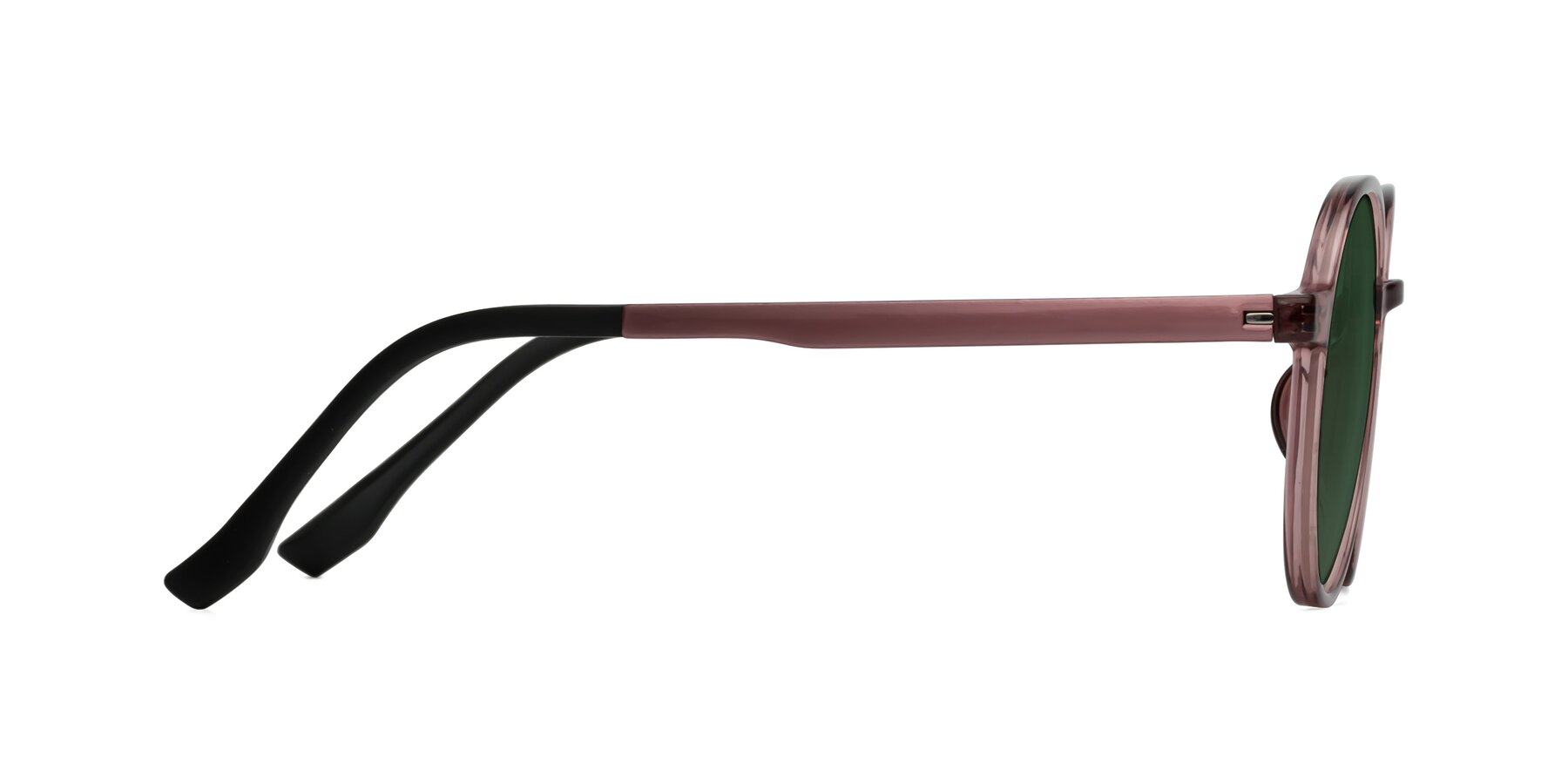 Side of Howard in Burgundy with Green Tinted Lenses