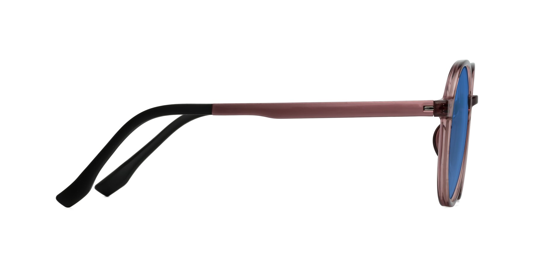 Side of Howard in Burgundy with Blue Tinted Lenses