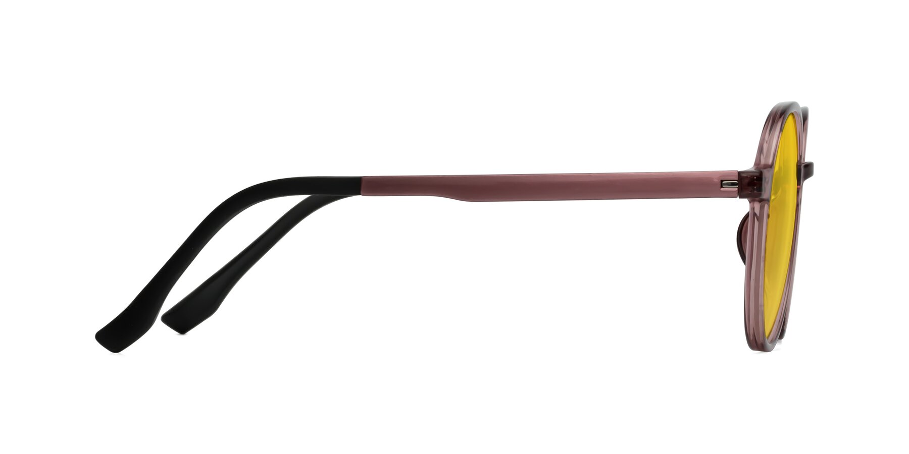 Side of Howard in Burgundy with Yellow Tinted Lenses