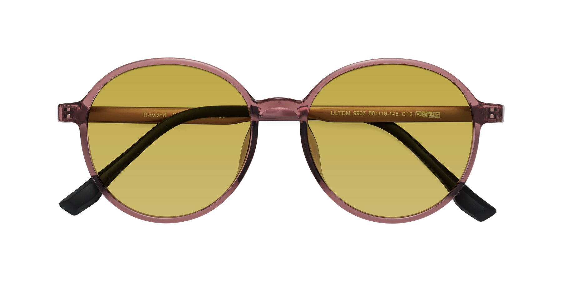 Folded Front of Howard in Burgundy with Champagne Tinted Lenses
