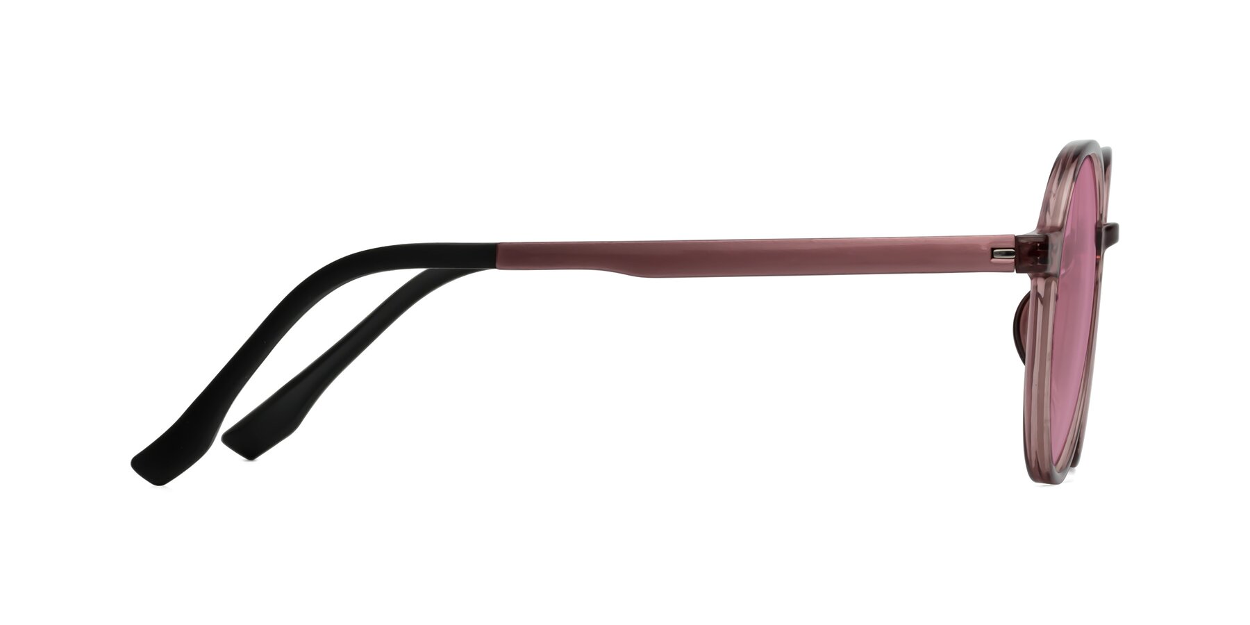 Side of Howard in Burgundy with Medium Wine Tinted Lenses