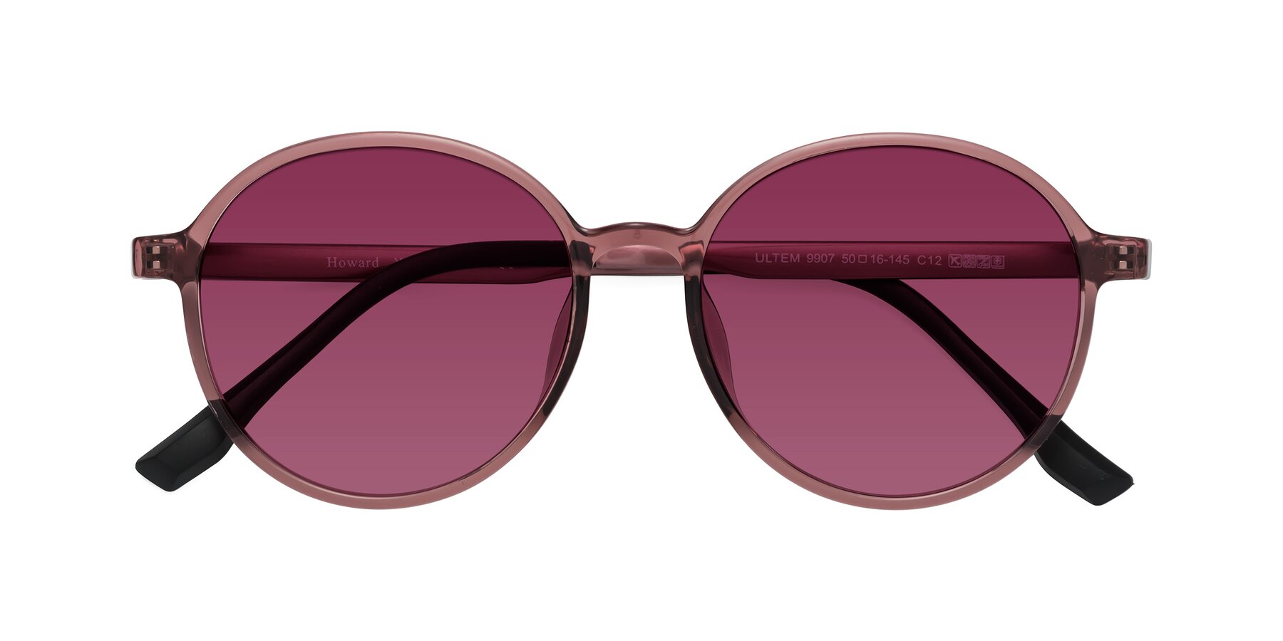 Folded Front of Howard in Burgundy with Wine Tinted Lenses