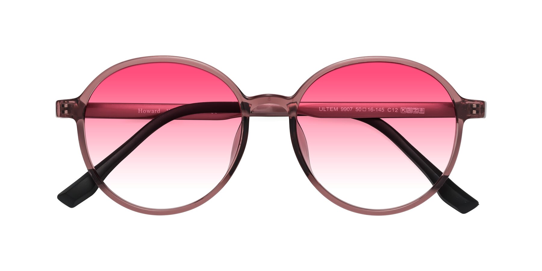 Folded Front of Howard in Burgundy with Pink Gradient Lenses