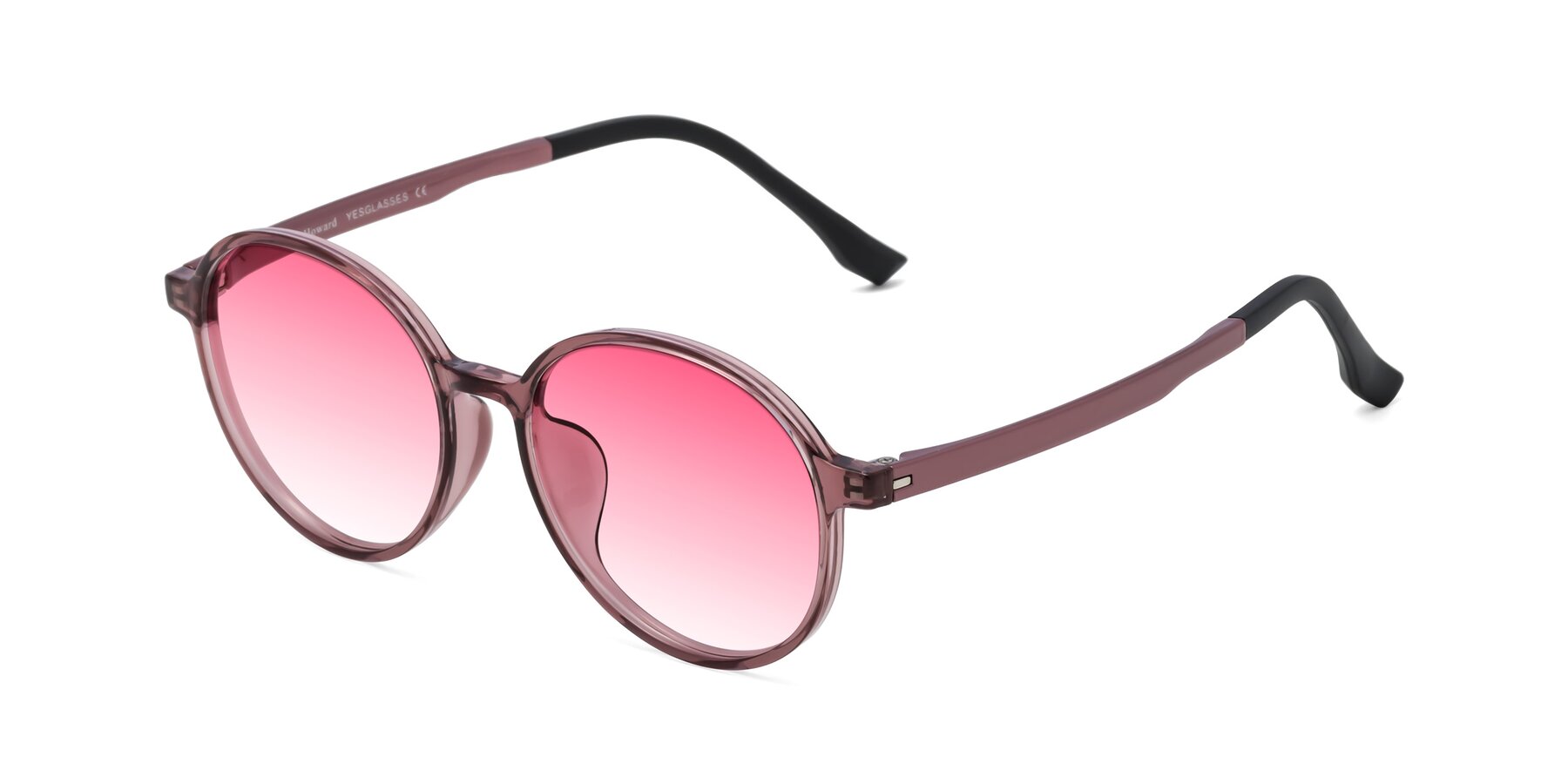 Angle of Howard in Burgundy with Pink Gradient Lenses