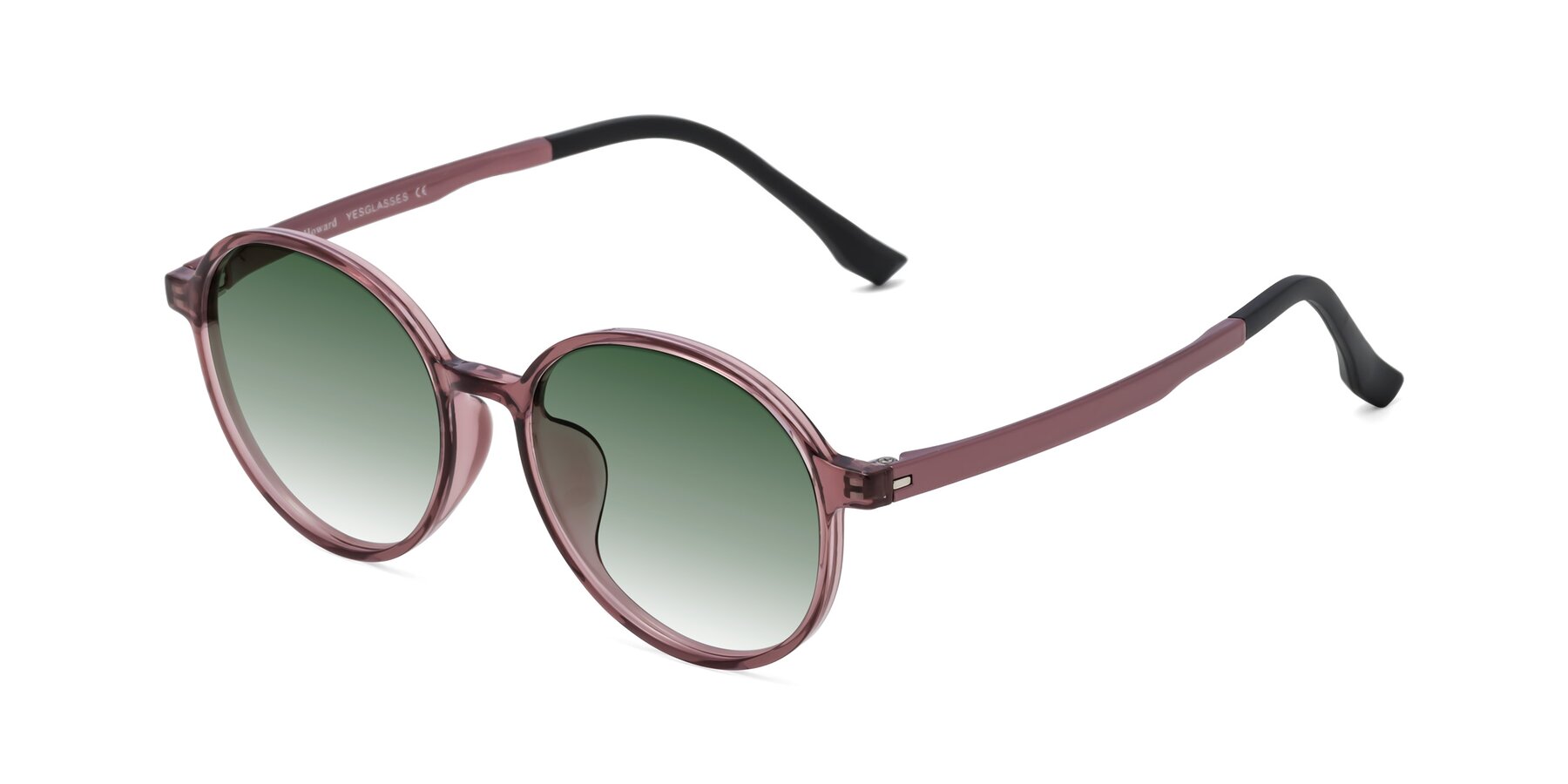 Angle of Howard in Burgundy with Green Gradient Lenses