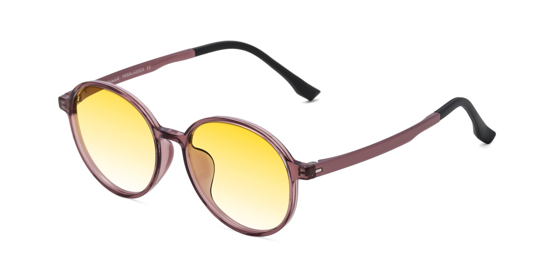 Angle of Howard in Burgundy with Yellow Gradient Lenses