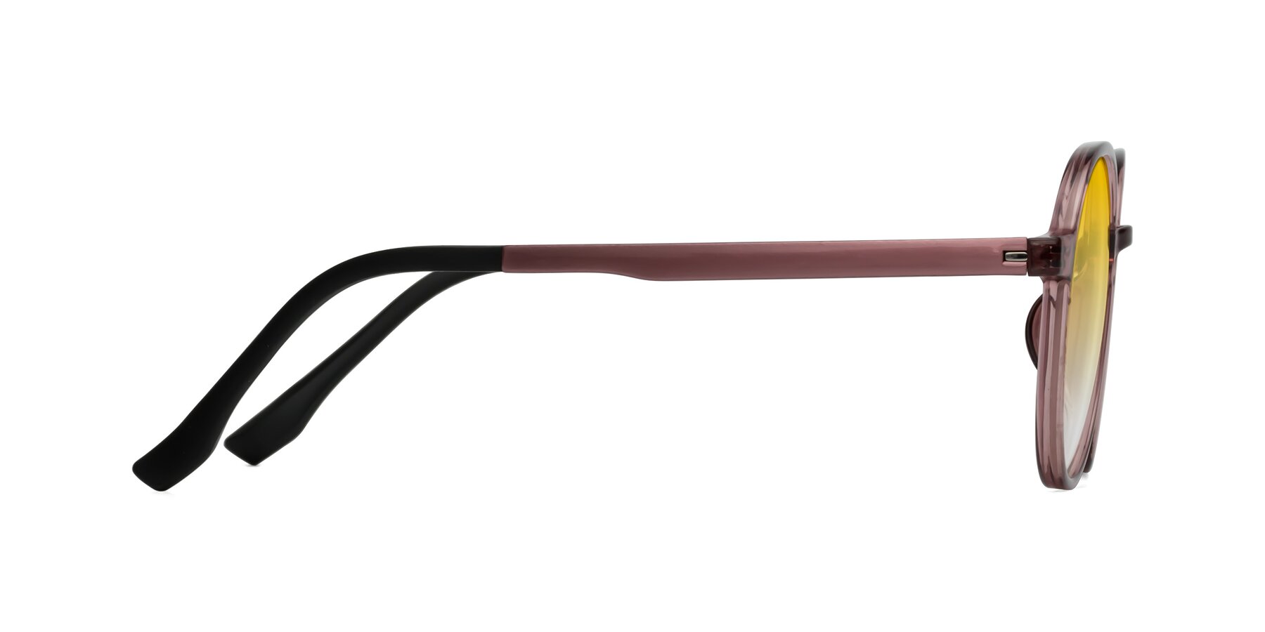 Side of Howard in Burgundy with Yellow Gradient Lenses