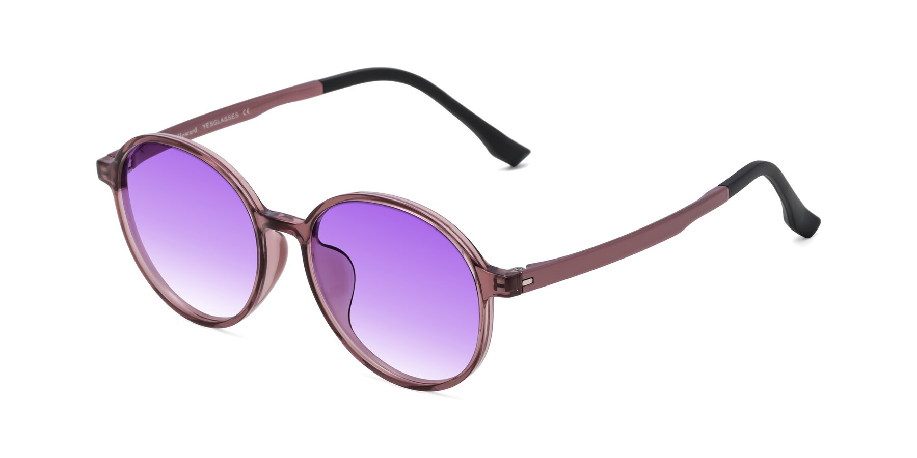 Angle of Howard in Burgundy with Purple Gradient Lenses
