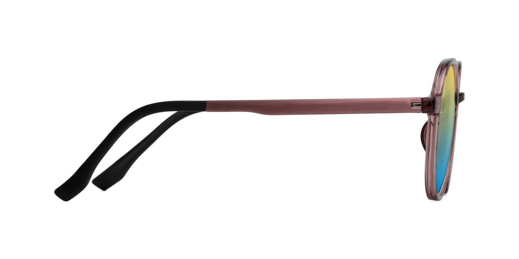 Side of Howard in Burgundy with Yellow / Blue Gradient Lenses
