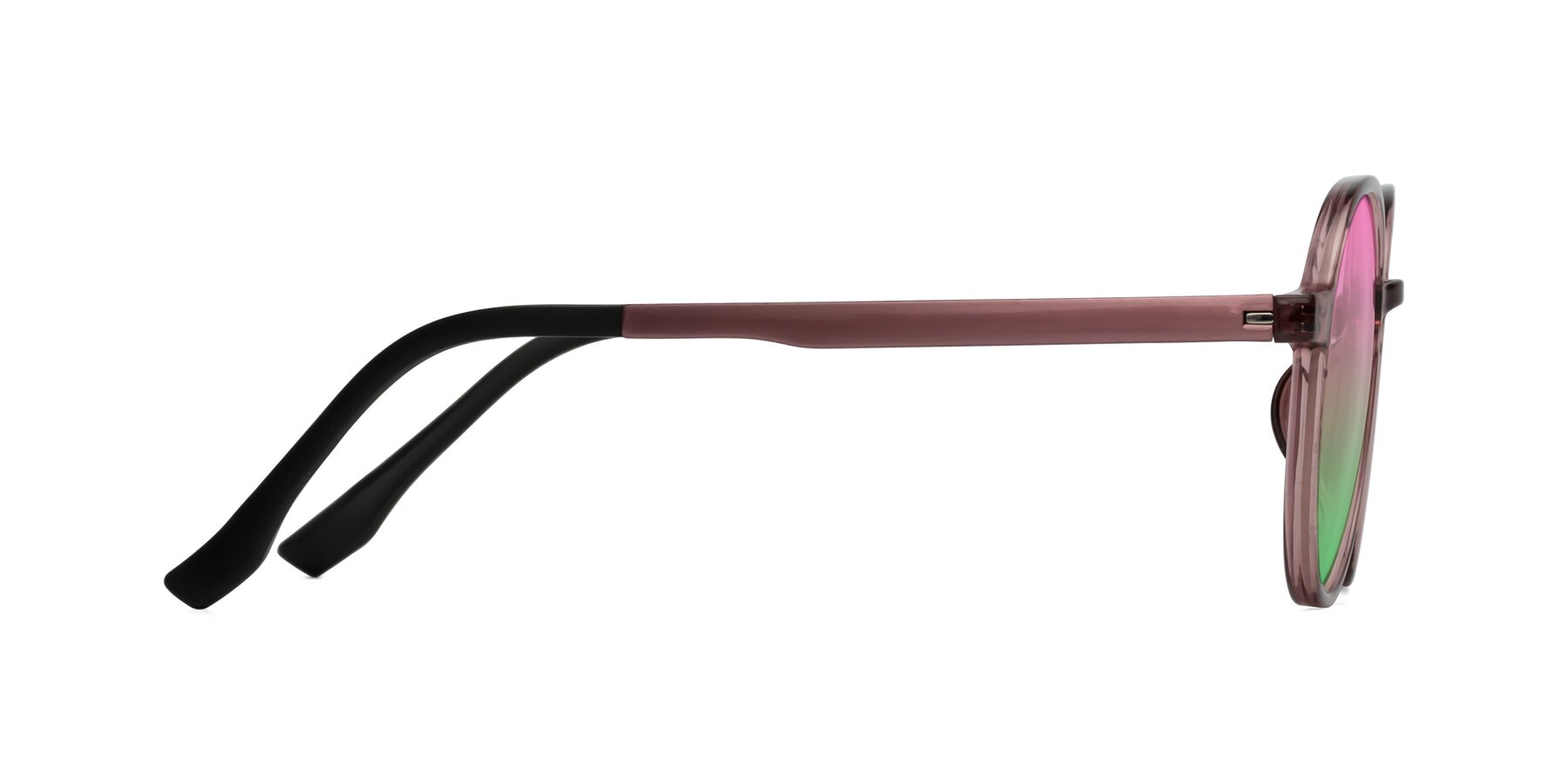 Side of Howard in Burgundy with Pink / Green Gradient Lenses