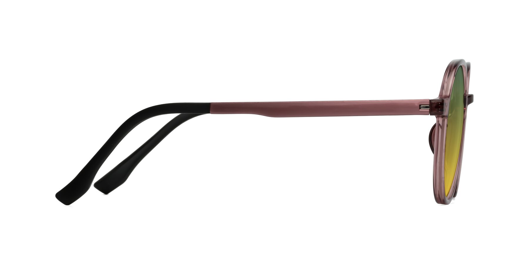 Side of Howard in Burgundy with Green / Yellow Gradient Lenses