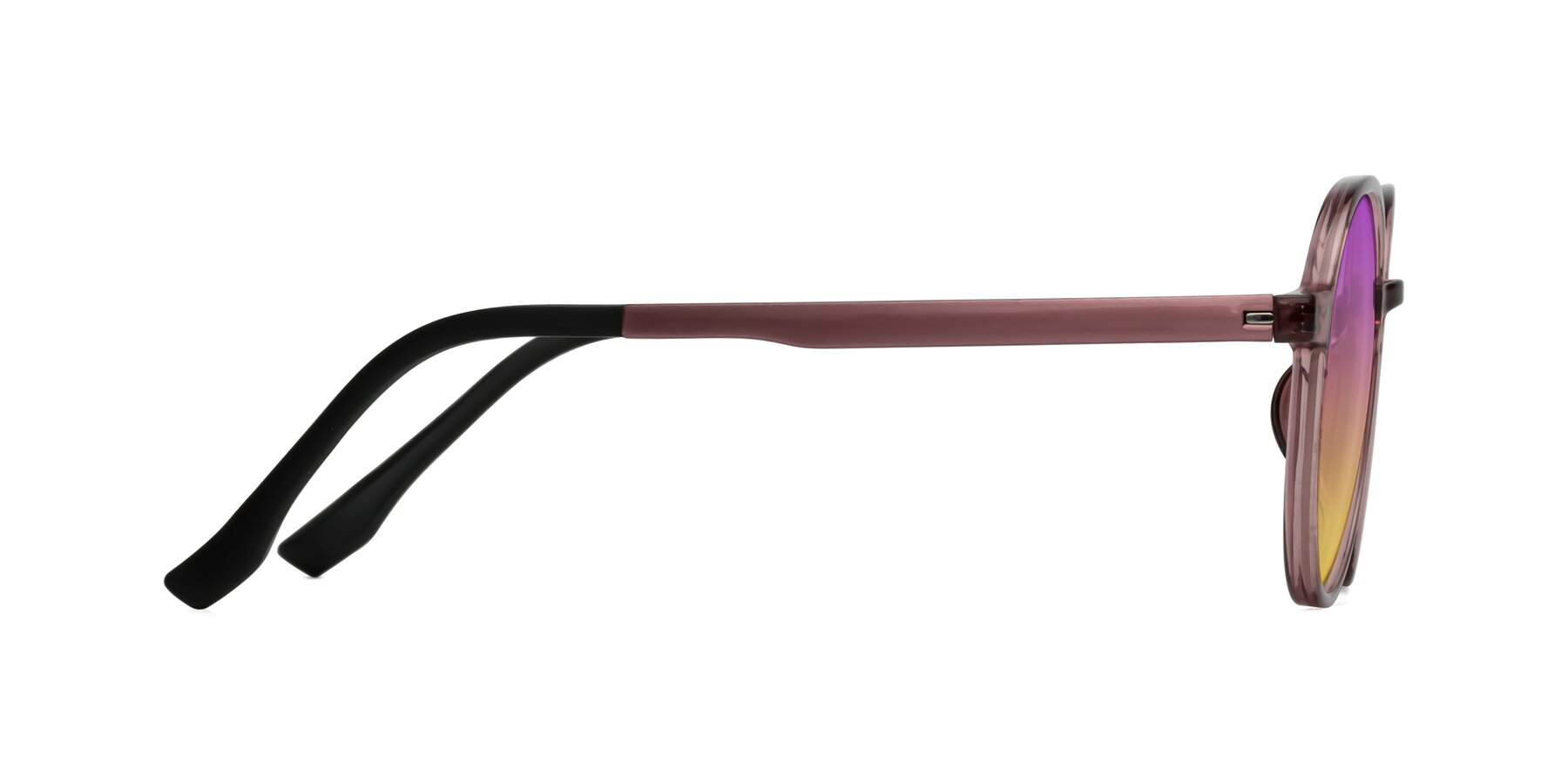 Side of Howard in Burgundy with Purple / Yellow Gradient Lenses