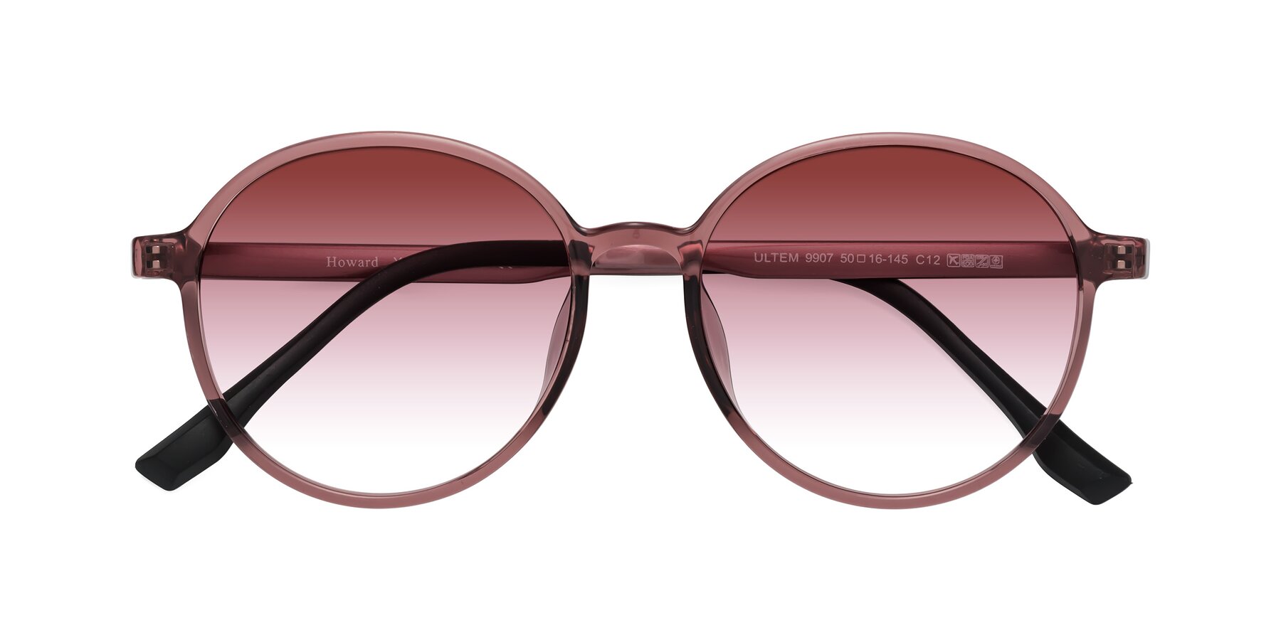 Folded Front of Howard in Burgundy with Garnet Gradient Lenses