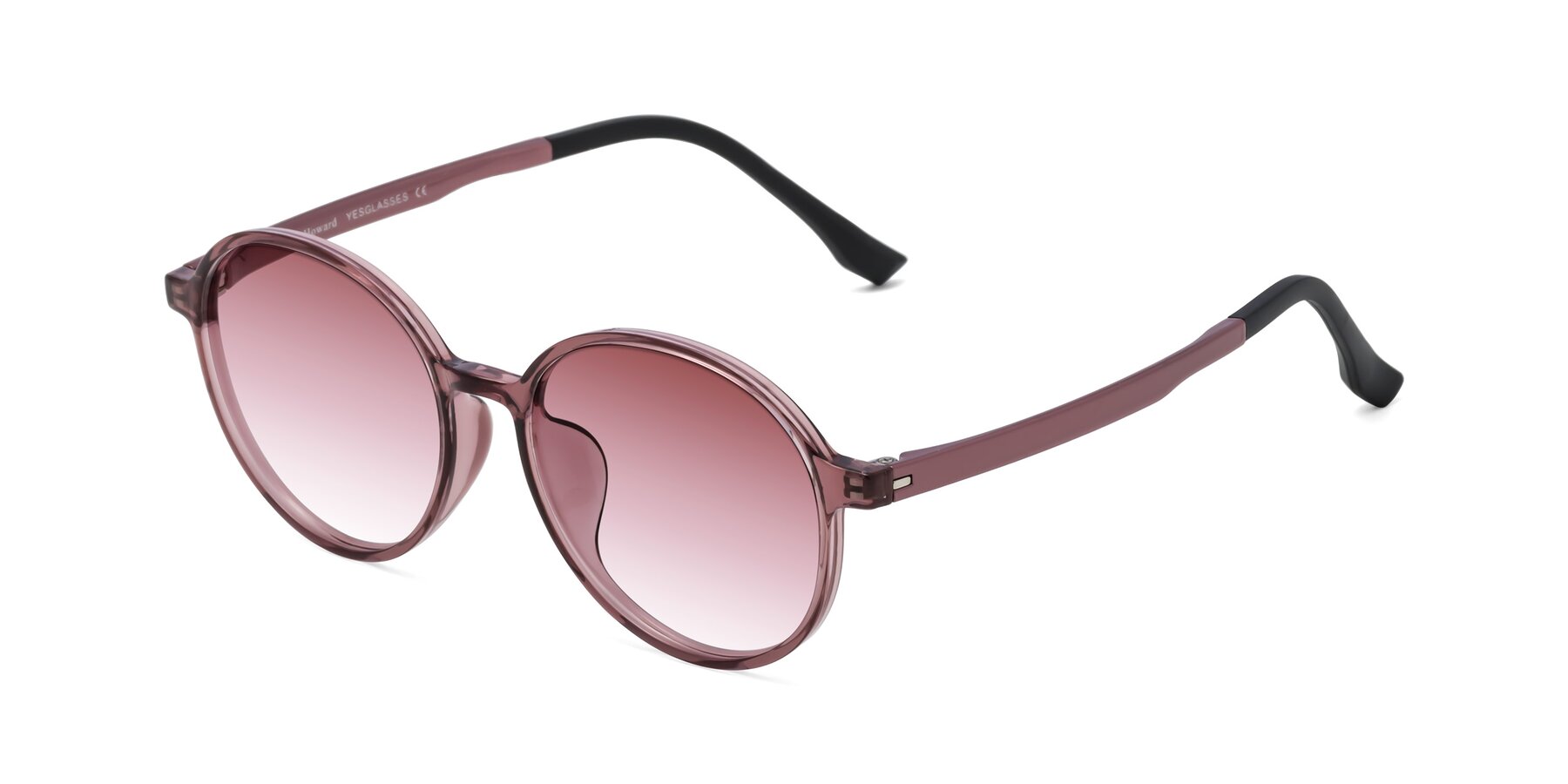 Angle of Howard in Burgundy with Garnet Gradient Lenses