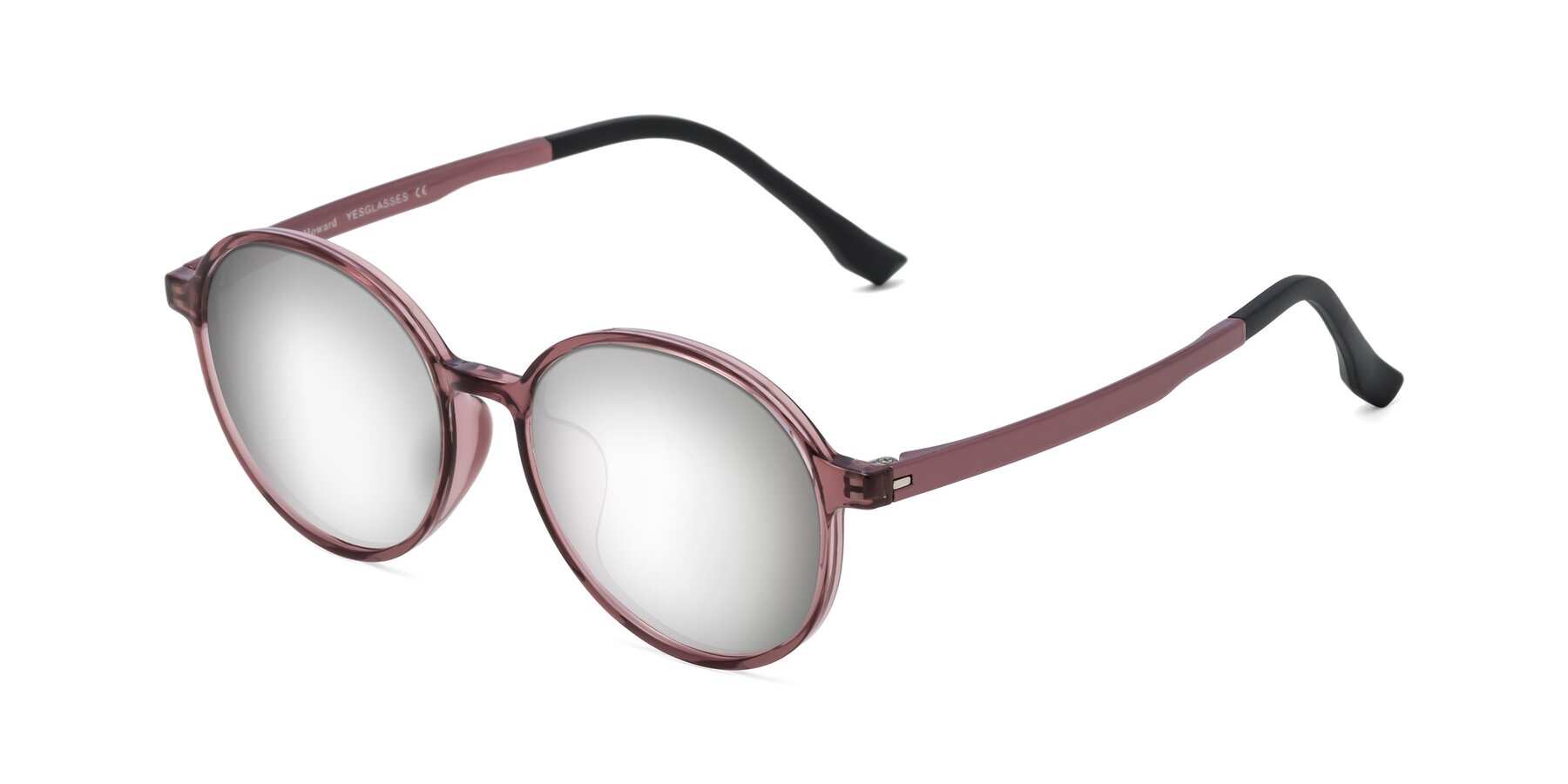 Angle of Howard in Burgundy with Silver Mirrored Lenses