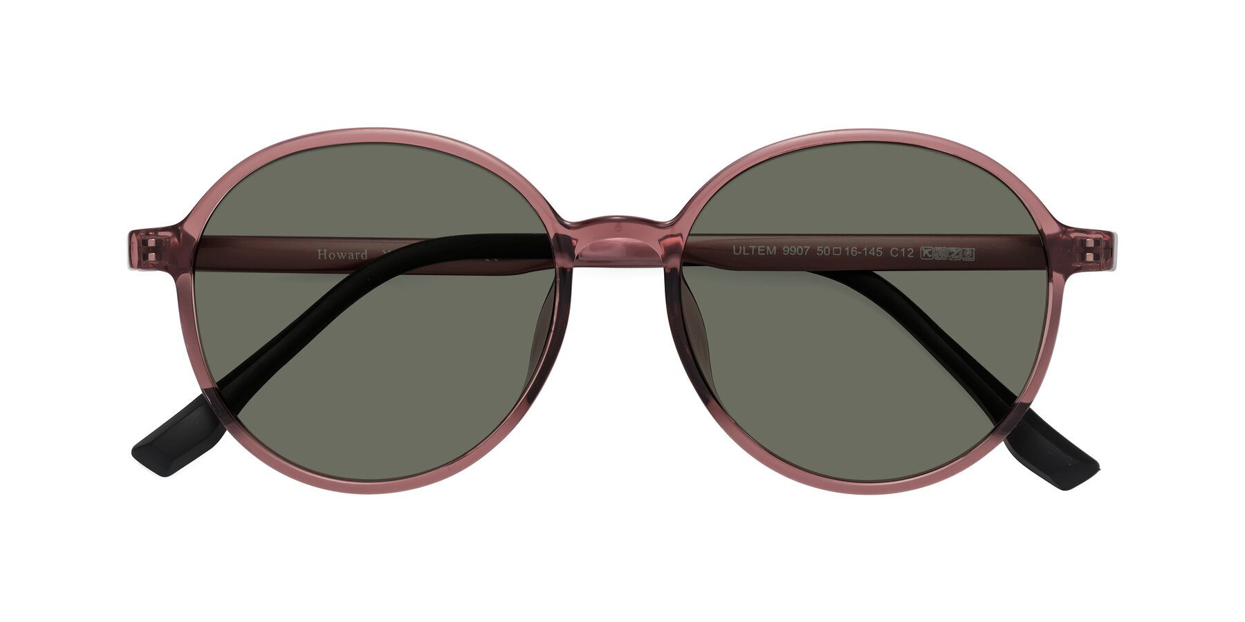 Folded Front of Howard in Burgundy with Gray Polarized Lenses