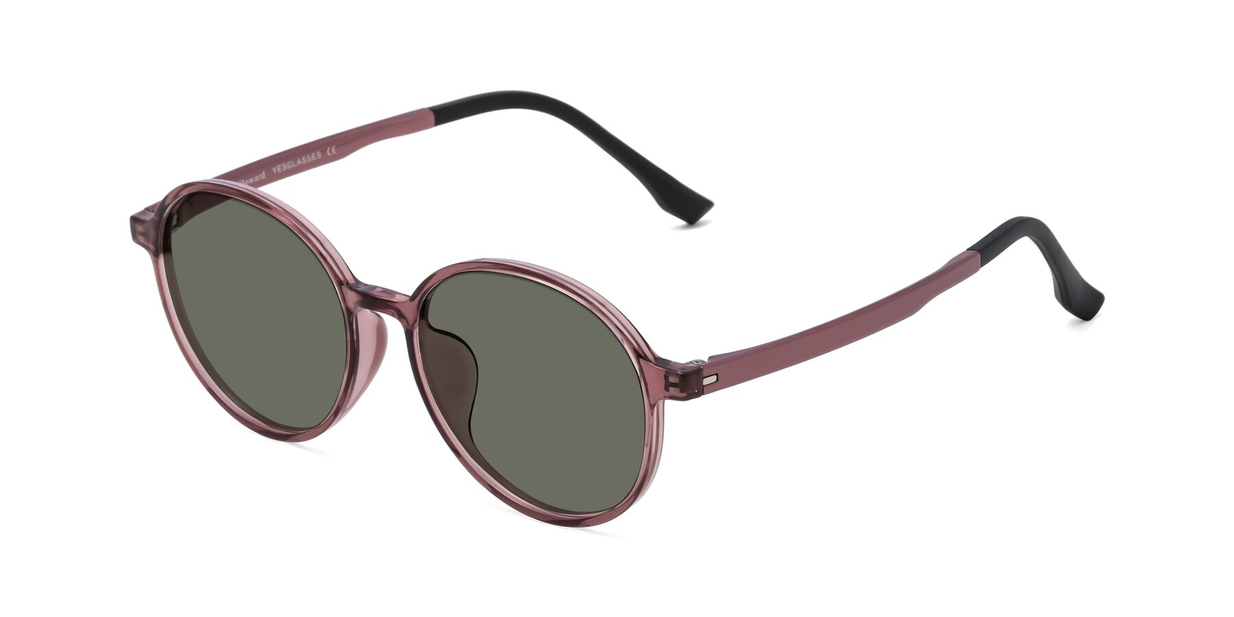 Angle of Howard in Burgundy with Gray Polarized Lenses