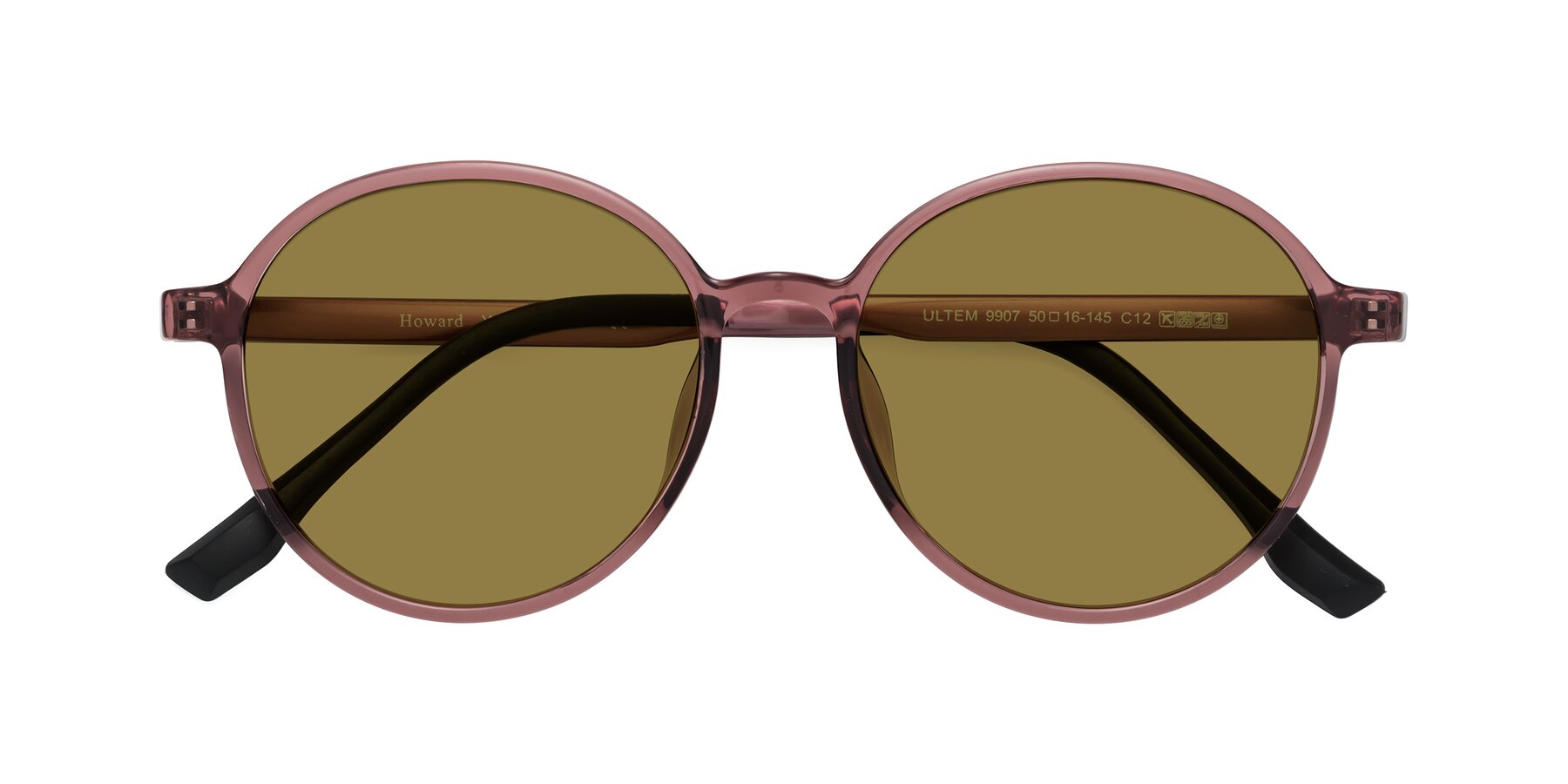 Folded Front of Howard in Burgundy with Brown Polarized Lenses