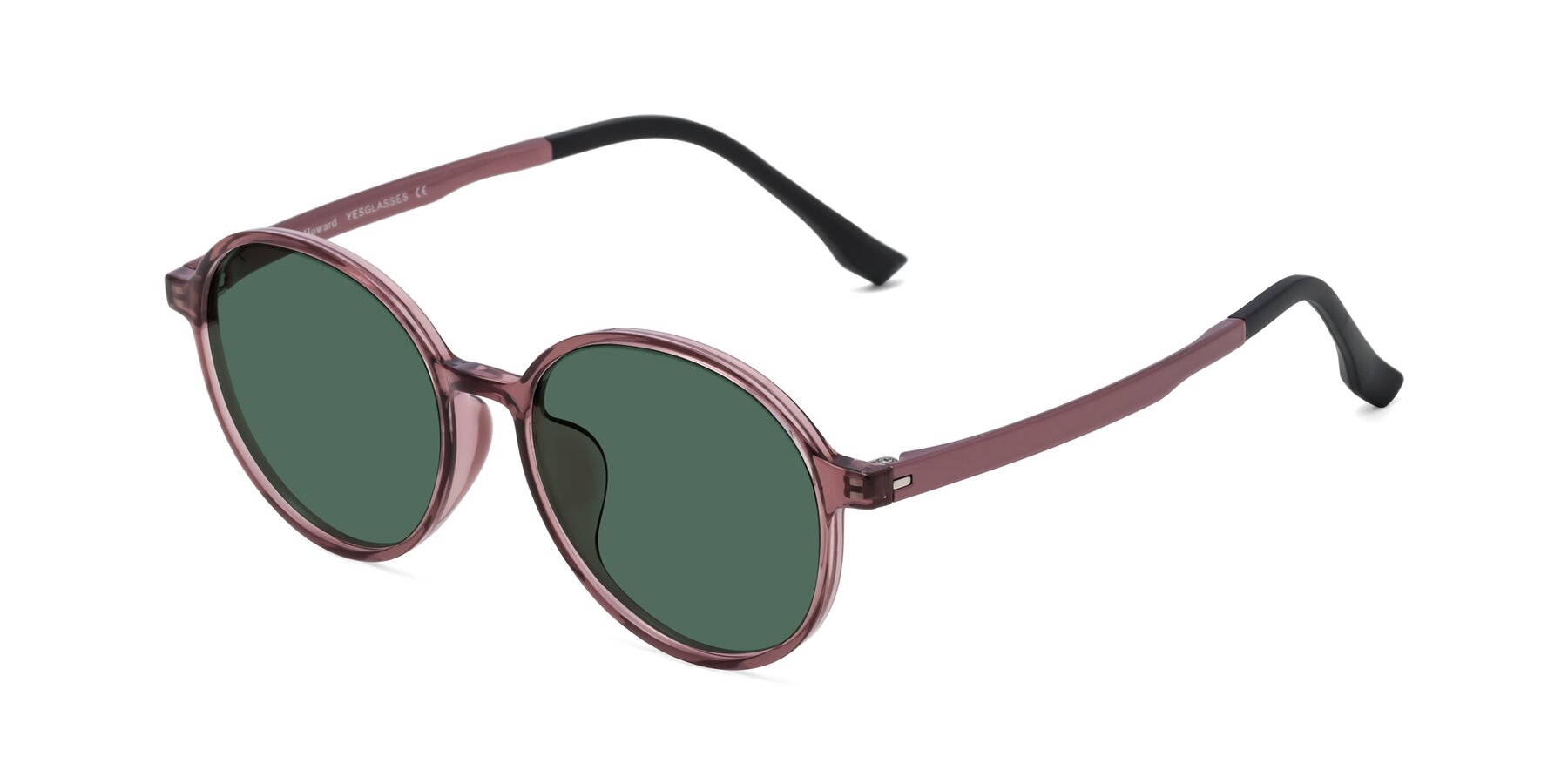 Angle of Howard in Burgundy with Green Polarized Lenses