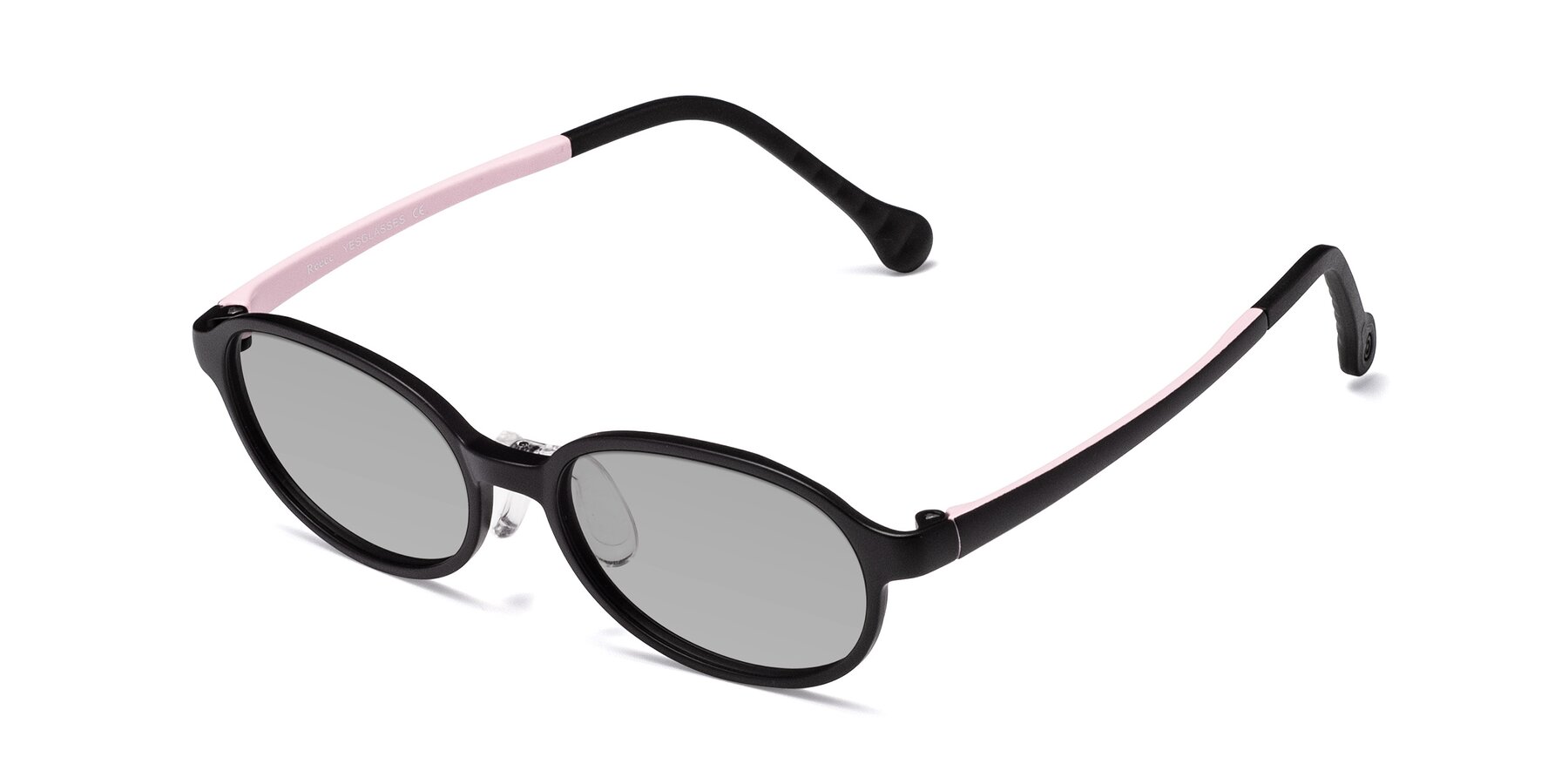 Angle of Reece in Black-Pink with Light Gray Tinted Lenses