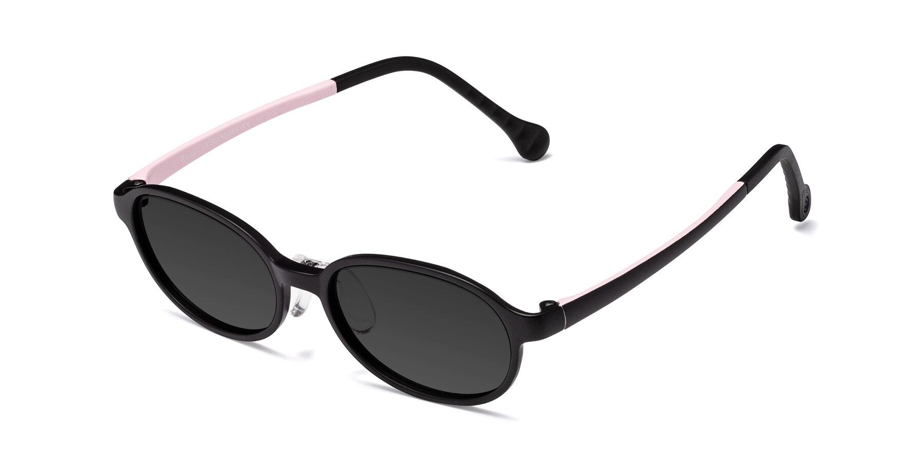 Angle of Reece in Black-Pink with Gray Tinted Lenses